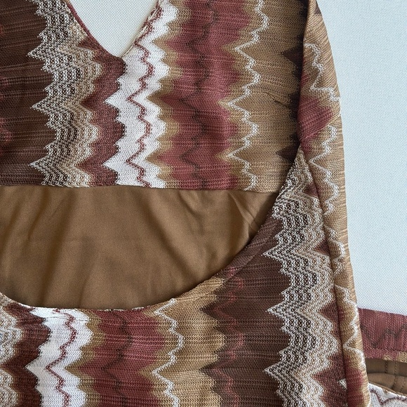 NWT 12th Tribe Arista Chevron Halter Maxi Dress - Picture 4 of 12